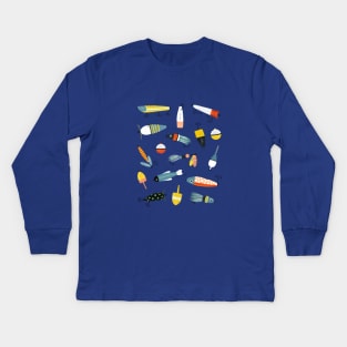 Half Moon Lake Lures Kids Long Sleeve T-Shirt